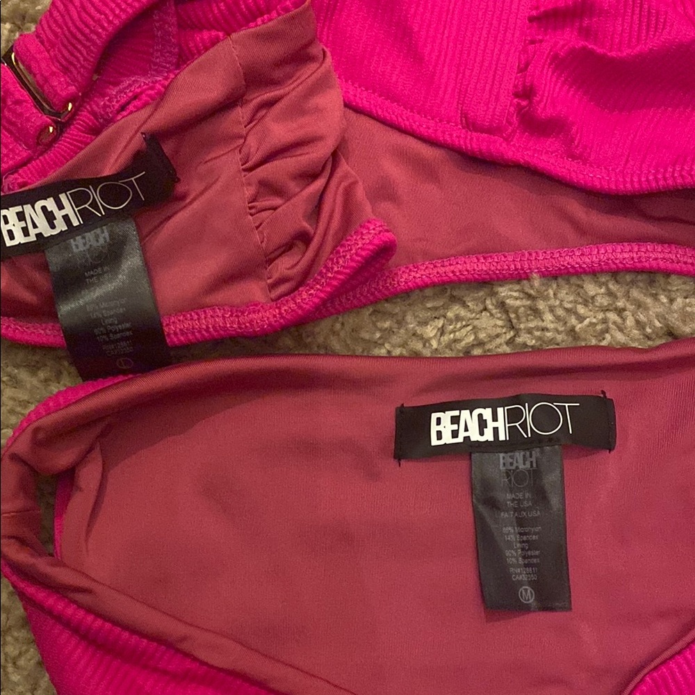 Beach Riot Pink Ruffle Bikini Set - Picture 4 of 4